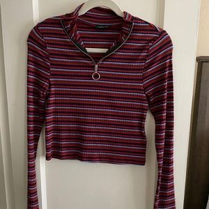 Half zip long sleeve top